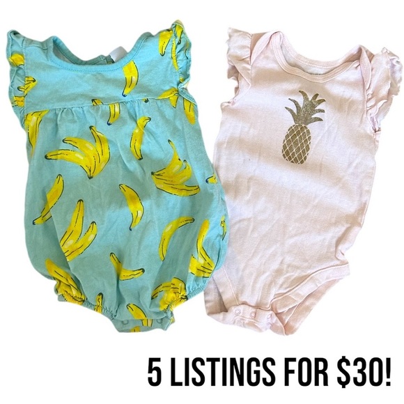 Old Navy Other - Baby Girl Tropical fruit Romper & One Piece Old Navy + bundles Place